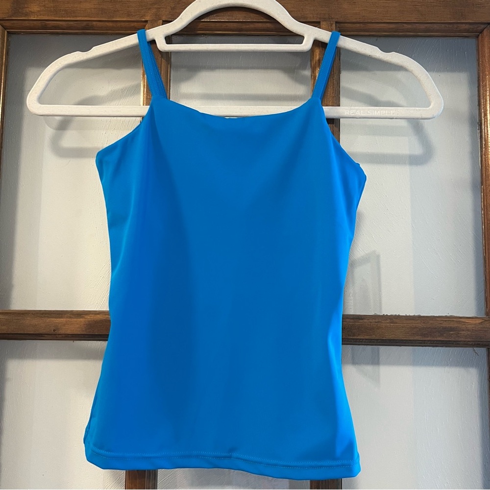 Balera Dancewear Camisole Tank Top Peacock Blue Child M